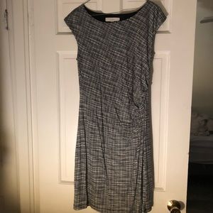 Loft Black & White Plaid Dress